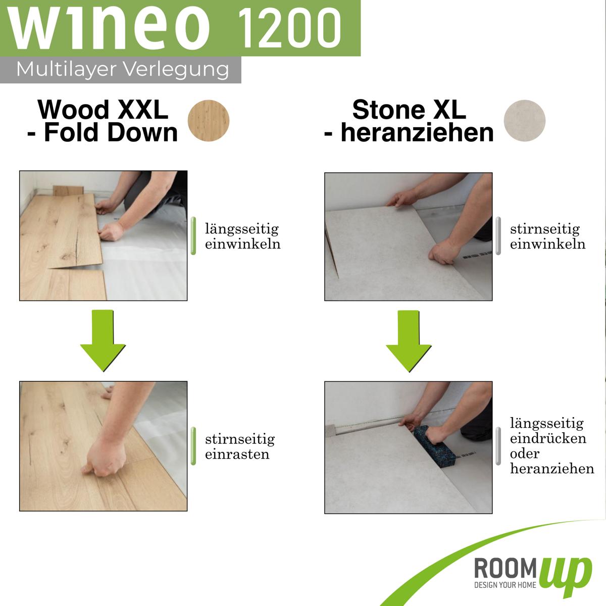 Wineo 1200 XXL verlegen - Fold-Down und LocTec Verbindung