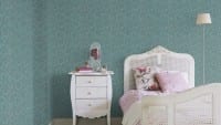 Vorschau: Tapete Barock Blau Grau - Rasch Vlies - Floralprint