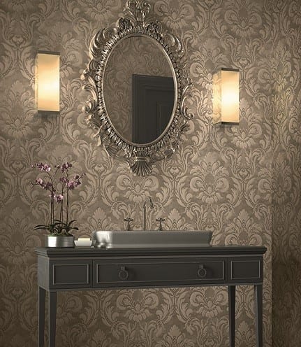 Ornament Barock Taupe - Rasch Vlies-Tapete