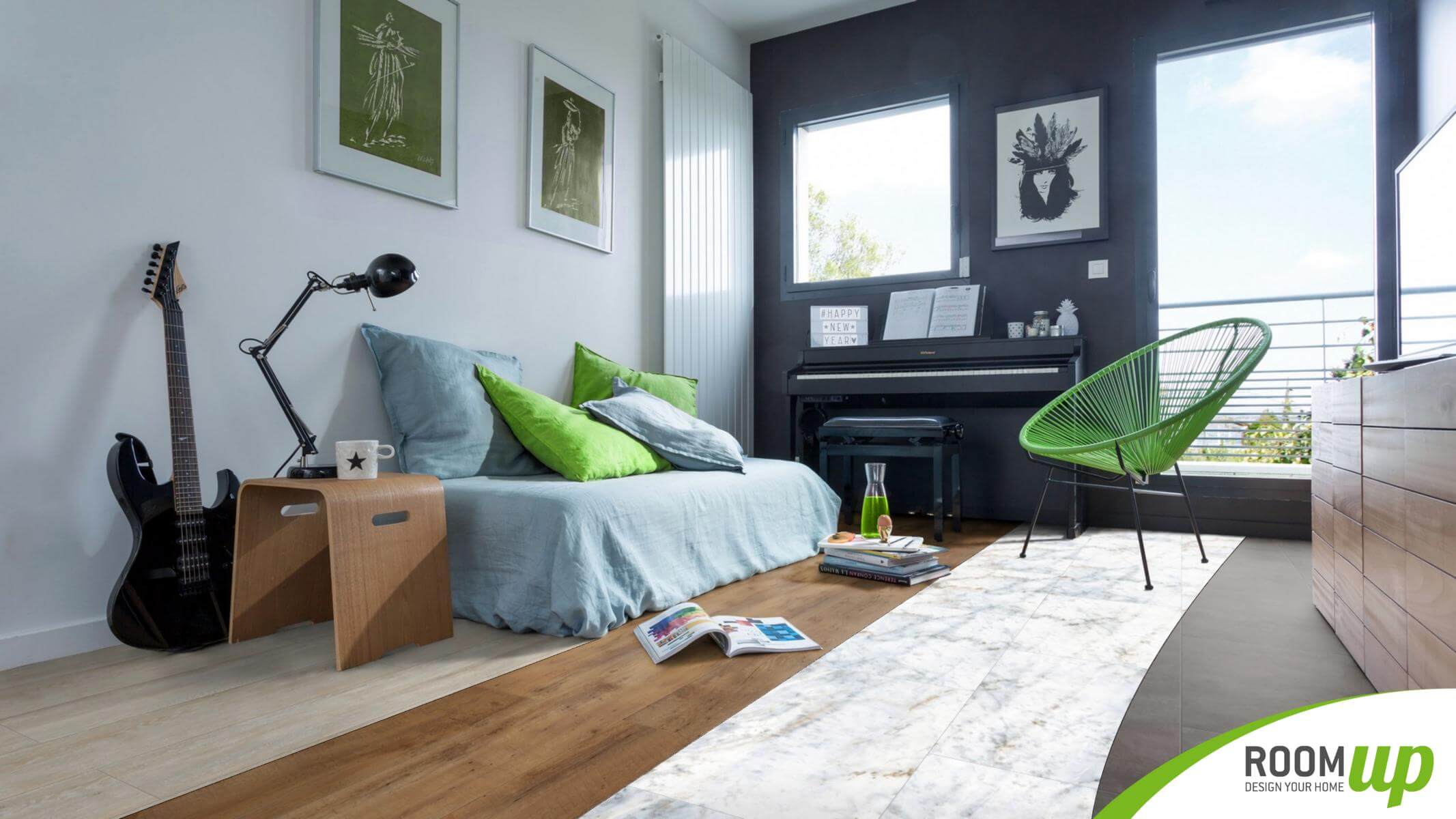 Ein emissionsarmer Designboden ist ideal für Kinderzimmer & Familien