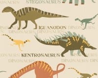 Vorschau: Dinosaurier grün Kinderwelt - A.S. Creation Papier-Tapete