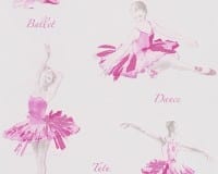 Vorschau: Ballerina pink Kinderwelt - A.S. Creation Papier-Tapete