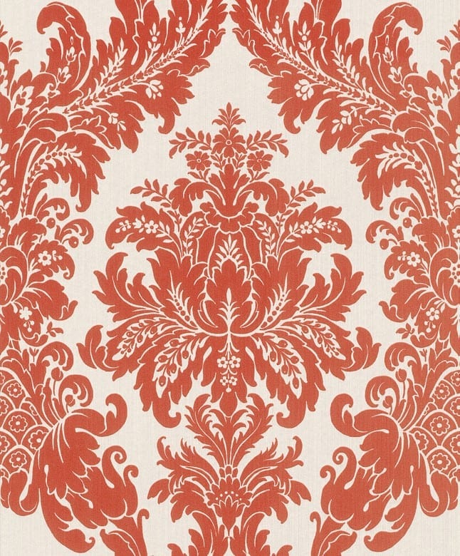 Floral orange - Rasch Vlies-Tapete