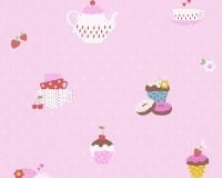 Vorschau: Cupcake rosa Kinderwelt - A.S. Creation Papier-Tapete