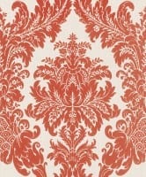 Floral orange - Rasch Vlies-Tapete