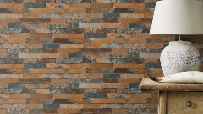 Ziegelmauer Terracotta - Rasch Vlies-Tapete Steinoptik
