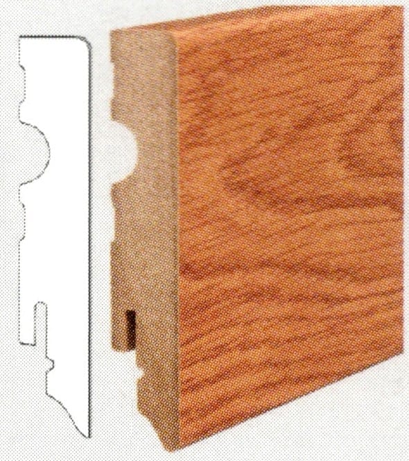 Haro Sockelleisten MDF-foliert 15 x 80 mm (Kubus) 4,35€/lfm