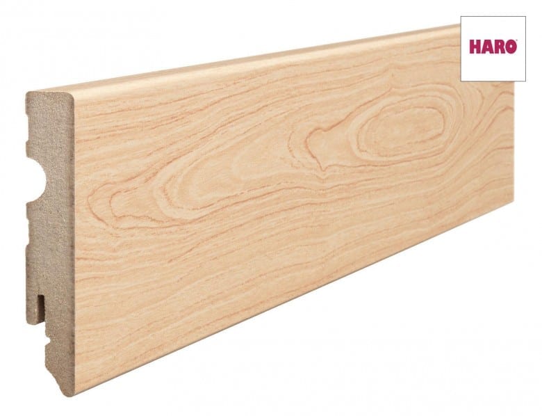 Haro Sockelleisten MDF-foliert 15 x 80 mm (Kubus) 4,35€/lfm