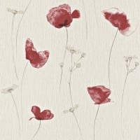 Vorschau: Mohnblume Rot - Rasch Vlies-Tapete Floral