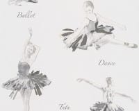 Vorschau: Ballerina schwarz-weiß Kinderwelt - A.S. Creation Papier-Tapete