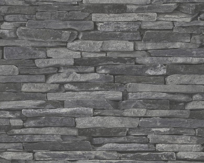 Stone Wall Dark Steinoptik- A.S. Creation Vlies -Tapete