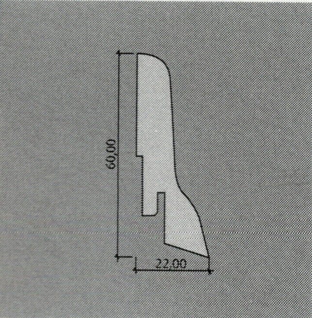 Kährs Sockelleisten Furniert 22 x 60 mm (ab 4,58€/lfm)