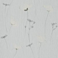 Vorschau: Mohnblume Grau - Rasch Vlies-Tapete Floral
